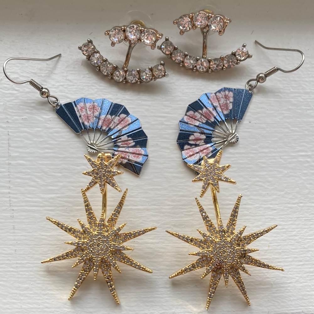 Lot of 3 Pairs of Earrings